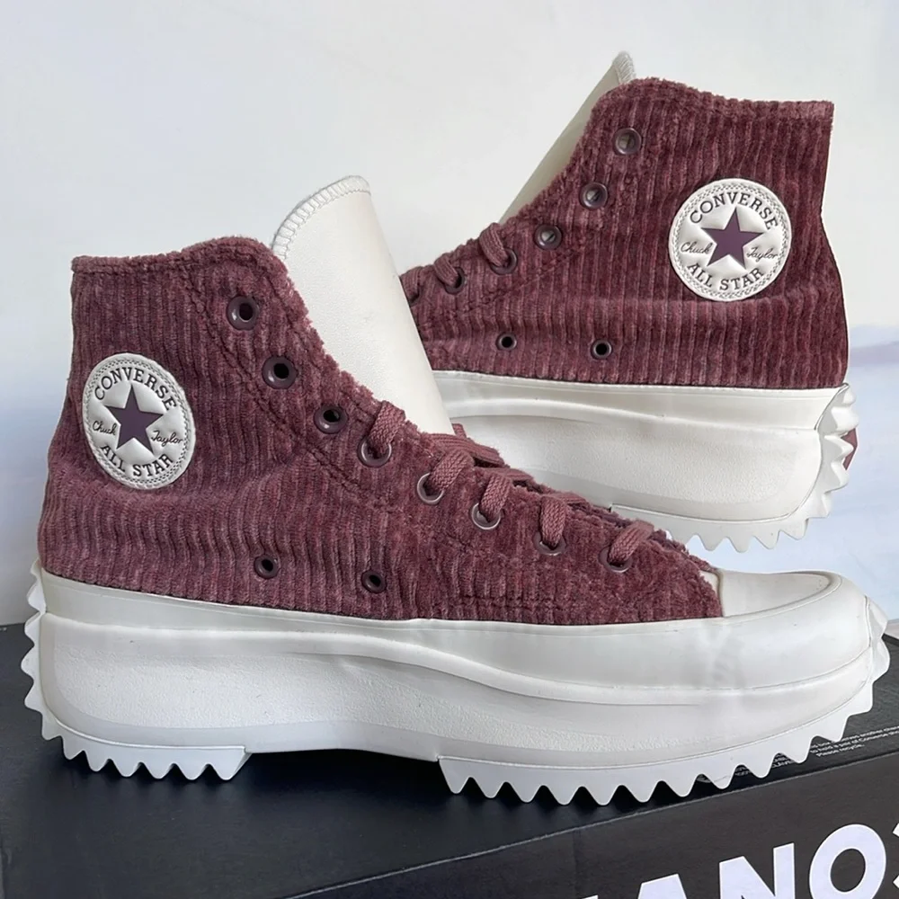 Converse WMNS А03252С CTAS RUN STAR HIKE HI DARK WINE/SADDLE/EGRET Sneakers